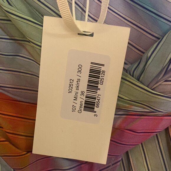 New Rihanna Fenty printed wrap skirt in psychedelic sz 36 - Picture 7 of 11